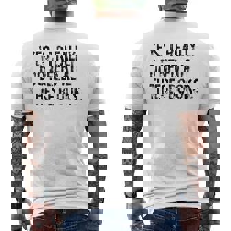 Yes I Really Do Need All These Books Geeky Book Worm Men's Back Print T-Shirt | Mazezy