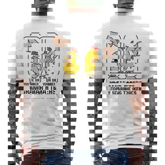 You'Re Your Grammar Matters Stop Scaring The Chickens Men's Back Print T-Shirt | Mazezy