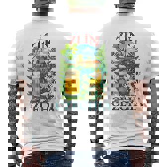 Zlín Czechia Lion Beer Czech Republic Souvenir Men's Back Print T-Shirt | Mazezy