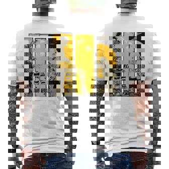 Zombie Zebra Encounter Surreal Punk Men's Back Print T-Shirt | Mazezy