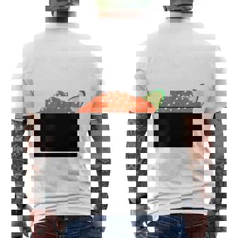 【いくら】イクラ 寿司 おすし 軍艦巻き 可愛い おもしろ 面白い 鮭 魚卵 料理 文字 ネタ ウケ狙い 文字入り 変な メンズTシャツ バックプリント - Kawaiitshirt