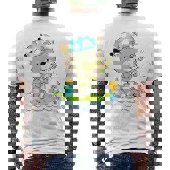 おむつ釣りのベビーベア メンズTシャツ バックプリント - Kawaiitshirt