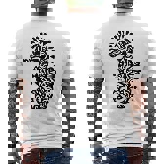 かわいいタツノオトシゴ ポリネシア トライバル マオリ柄 タツノオトシゴ 長袖tシャツ メンズTシャツ バックプリント - Kawaiitshirt