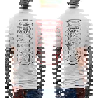 さば缶詰 メンズTシャツ バックプリント - Kawaiitshirt