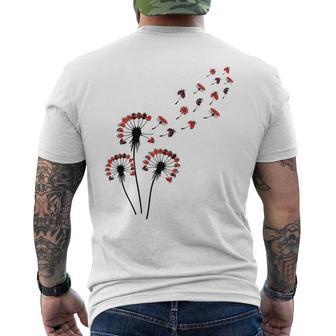 てんとう虫愛好家のためのフラワータンポポてんとう虫シャツ メンズTシャツ バックプリント - Kawaiitshirt