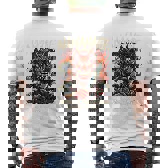 なまはげ 日本のブギーマン 、民話 妖怪 鬼 デーモン 波のアート メンズTシャツ バックプリント - Kawaiitshirt