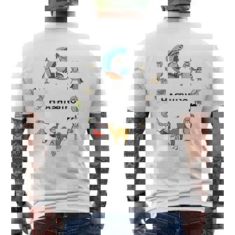 みんな大好きハシビロコウ 動かない鳥 はしび郎クラブtシャツ 絵しりとり遊び どうぶつ Zoo 長袖tシャツ メンズTシャツ バックプリント - Kawaiitshirt