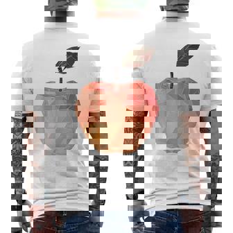 りんご フルーツ モチーフ アート りんご メンズTシャツ バックプリント - Kawaiitshirt