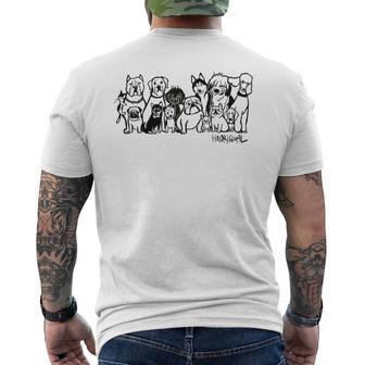 わんわん メンズTシャツ バックプリント - Kawaiitshirt