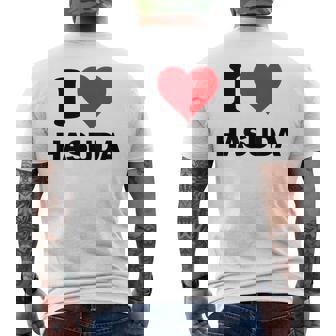 アイハート 蓮田ジャパンラブ 日本土産 メンズTシャツ バックプリント - Kawaiitshirt