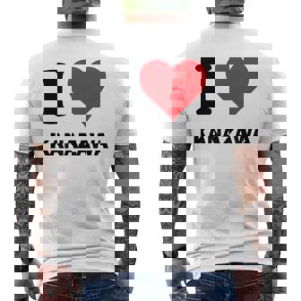 アイハート 金沢 日本大好き 日本土産 メンズTシャツ バックプリント - Kawaiitshirt