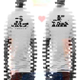 アイラブハートフィンランド メンズTシャツ バックプリント - Kawaiitshirt