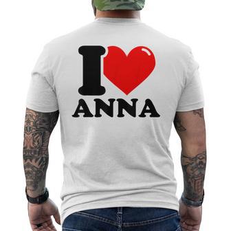 アイ・ラブ・アンナ メンズTシャツ バックプリント - Kawaiitshirt