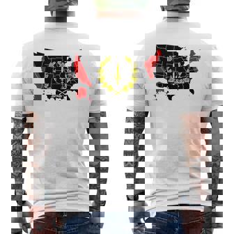 アメリカアフリカ ヘリテージフラッグ アメリカンブラック ヘリテージフラッグ メンズTシャツ バックプリント - Kawaiitshirt