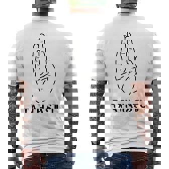 インドのサンスクリット語タタストゥデザイン メンズTシャツ バックプリント - Kawaiitshirt