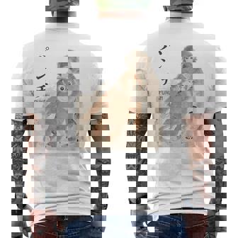 オランウータンのぬいぐるみ。 メンズTシャツ バックプリント - Kawaiitshirt