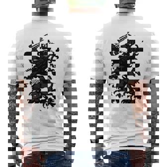 オランダ国旗 オランダプライド オランダルーツ ライオンコート メンズTシャツ バックプリント - Kawaiitshirt