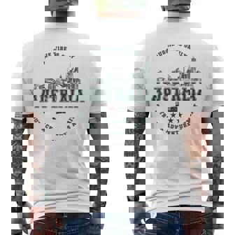 オーストラリアヴィンテージお土産オーストラリアのランドマーク メンズTシャツ バックプリント - Kawaiitshirt