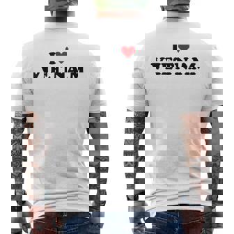 カントリーハートプライド-ファニーアイラブベトナム メンズTシャツ バックプリント - Kawaiitshirt