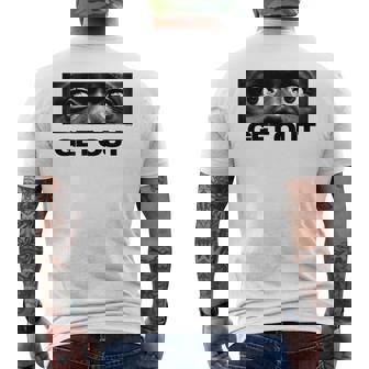 ゲット・アウト・アイズ メンズTシャツ バックプリント - Kawaiitshirt