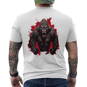ゴリラ・ボディビル・ワークアウト バックプリント・ジム メンズTシャツ バックプリント - Kawaiitshirt