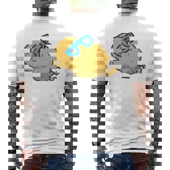 サングラスでかわいいポテチ リラックスポテチ メンズTシャツ バックプリント - Kawaiitshirt