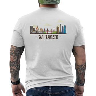 サンフランシスコカリフォルニアアメリカ合衆国-お土産 Usa メンズTシャツ バックプリント - Kawaiitshirt