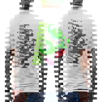 ザ・スーパーマリオギャラクシー・ムービー Action Yoshi メンズTシャツ バックプリント - Kawaiitshirt