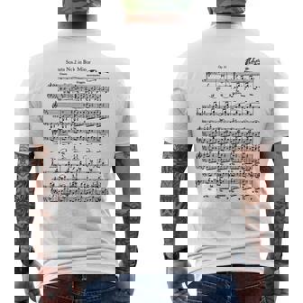 ショパン ピアノ ピアニスト 楽譜 B-Flat-Minor Musicians メンズTシャツ バックプリント - Kawaiitshirt