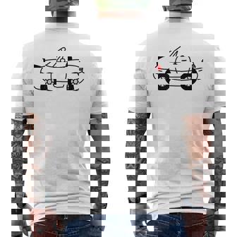 ジャパニーズホワイト スポーツカー Jdm オートクロス レーシングロードスター メンズTシャツ バックプリント - Kawaiitshirt