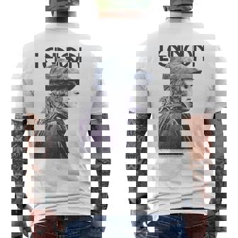 ジョン・レノン 平和な色調の肖像画 メンズTシャツ バックプリント - Kawaiitshirt