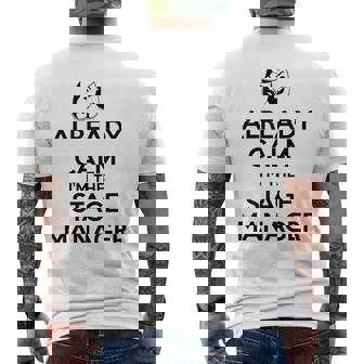 ステージ マネージャー ギフト Already Calm I'mtage Manager メンズTシャツ バックプリント - Kawaiitshirt