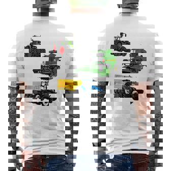 トラクター トラクター コンバインハーベスター 農家 農業 メンズTシャツ バックプリント - Kawaiitshirt