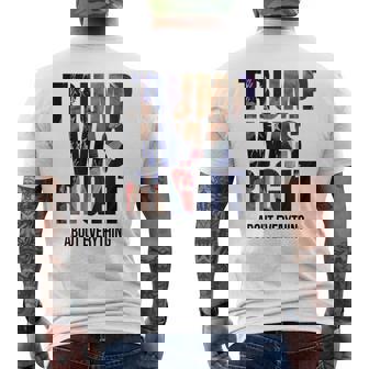 トランプはすべてについて正しかった-トランプ・キス・フラッグ メンズTシャツ バックプリント - Kawaiitshirt