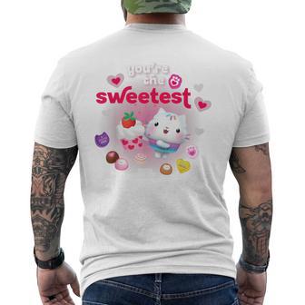 ドリームワークス ギャビーのドールハウス ケーキ You're Theweetest メンズTシャツ バックプリント - Kawaiitshirt