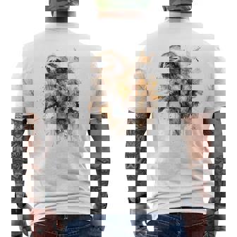 ナマケモノのアートワーク 動物ナマケモノ メンズTシャツ バックプリント - Kawaiitshirt