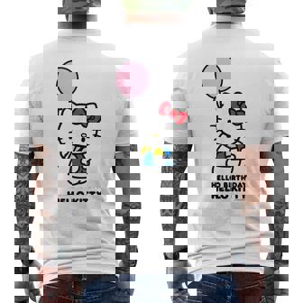 ハローキティ バルーン メンズTシャツ バックプリント - Kawaiitshirt