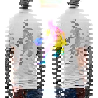 バスケットボール カラフル スプラッター ティーン ガールズ バスケットボール コーチ メンズTシャツ バックプリント - Kawaiitshirt