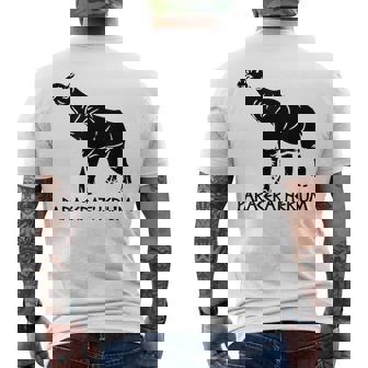 パラケラテリウム 絶滅動物 サイ 古生物学 メンズTシャツ バックプリント - Kawaiitshirt