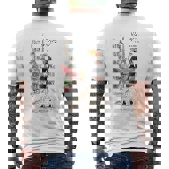 パリジャン エレガンス エッフェル塔 ファッション アート パリ フランス メンズTシャツ バックプリント - Kawaiitshirt