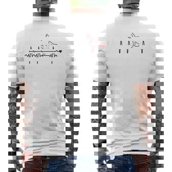 パルクールハートビートパルクールトレーサートレーニングパルクール メンズTシャツ バックプリント - Kawaiitshirt