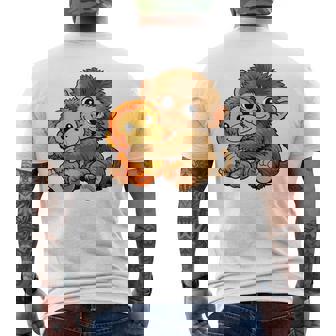 パンチ君 廃猿 日本 動物園 パンチ ぬいぐるみ メンズTシャツ バックプリント - Kawaiitshirt