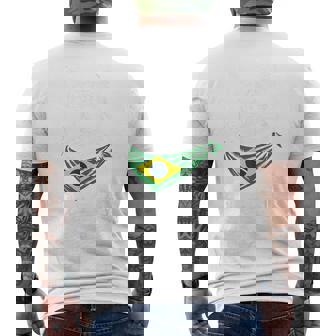 ビンテージ ブラジルの旗 面白い ブラジル 猫 サングラス メンズTシャツ バックプリント - Kawaiitshirt