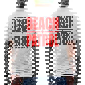 ビーチパトロール サーフ レスキュー ライフガード メンズTシャツ バックプリント - Kawaiitshirt