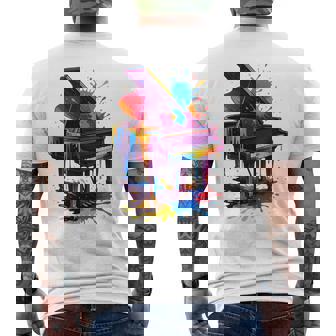 ピアノ ティー 楽器 ピアノ 長袖tシャツ メンズTシャツ バックプリント - Kawaiitshirt