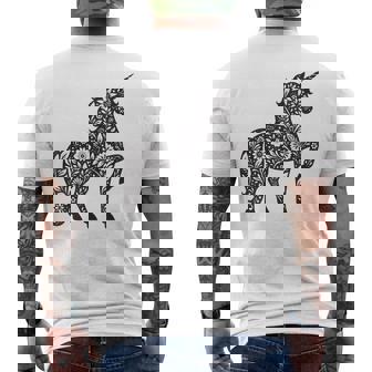 ファンタジーレインボーユニコーンホースファンunicornloverユニコーン メンズTシャツ バックプリント - Kawaiitshirt