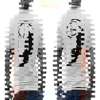 フィボナッチキャット 黄金比プリント メンズTシャツ バックプリント - Kawaiitshirt