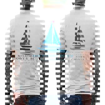 ムーンストーンビーチ カリフォルニア ヨットお土産 メンズTシャツ バックプリント - Kawaiitshirt