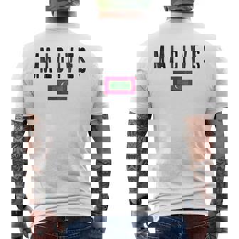 モルディブ国旗-お土産モルディブ。 メンズTシャツ バックプリント - Kawaiitshirt