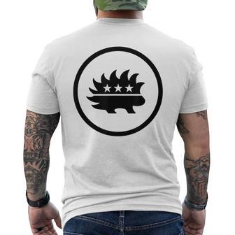 リバタリアンポーパイン リバタリアンパーティー ブラック メンズTシャツ バックプリント - Kawaiitshirt